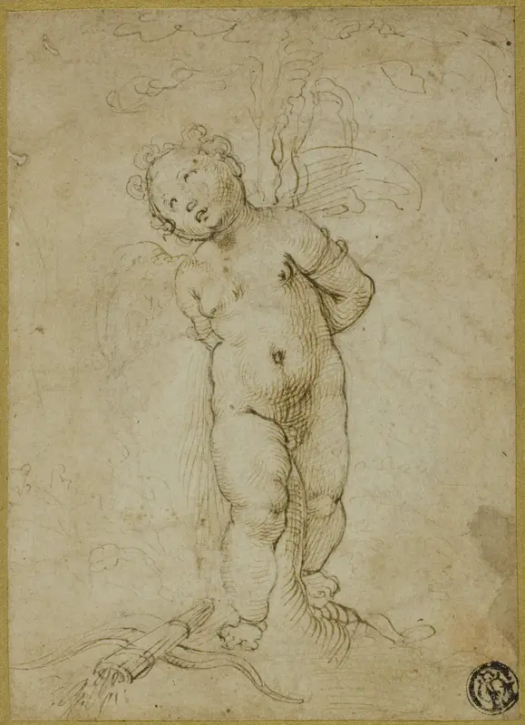 Cupid Tied to a Tree Wall Art by Giorgio Picchi - High-Resolution Digital Print