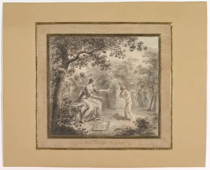 Cupid's ruse Wall Art by Hans Veit Friedrich Schnorr von Carolsfeld - High-Resolution Digital Print