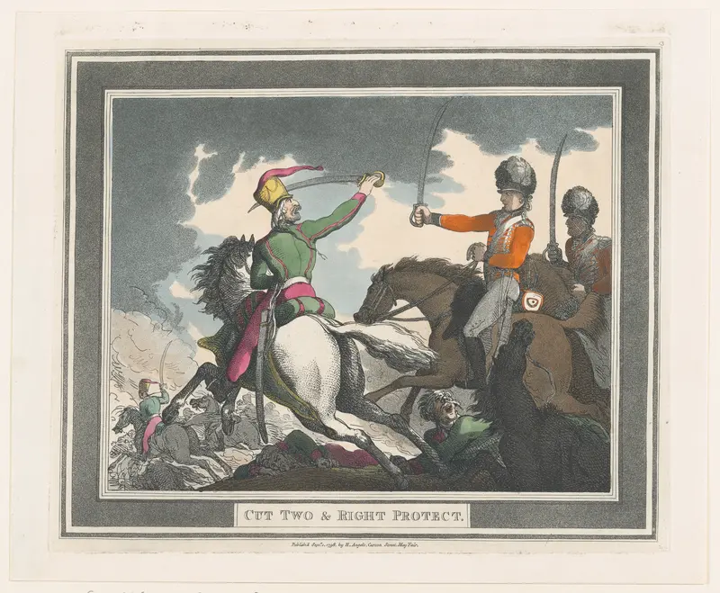Cut Two & Right Protect Wall Art by Thomas Rowlandson - High-Resolution Digital Print