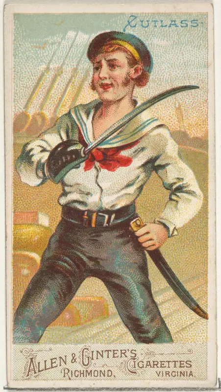 Cutlass, from the Arms of All Nations series (N3) for Allen & Ginter Cigarettes Brands Wall Art by Allen & Ginter - High-Resolution Digital Print