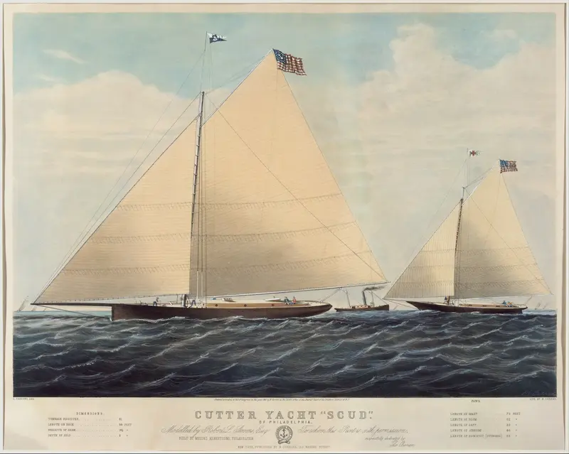 Cutter Yacht "Scud" of Philadelphia – Modelled by Robert L. Stevens, Esq.