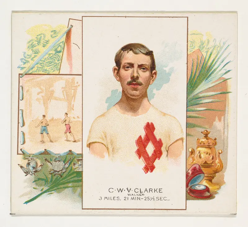 C.W.V. Clarke, Walker, from World's Champions, Second Series (N43) for Allen & Ginter Cigarettes Wall Art by Allen & Ginter - High-Resolution Digital Print