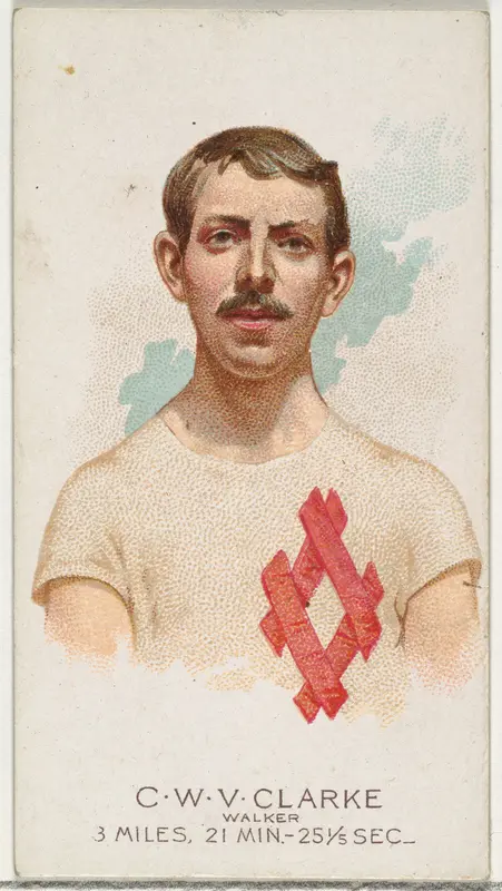 C.W.V. Clarke, Walker, from World's Champions, Series 2 (N29) for Allen & Ginter Cigarettes Wall Art by Allen & Ginter - High-Resolution Digital Print