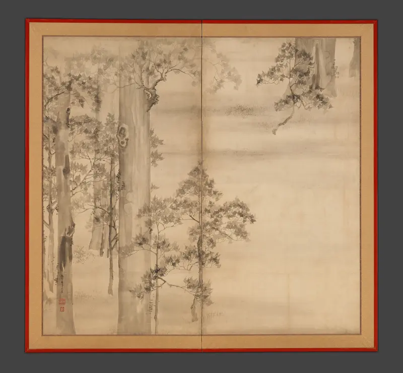 Cypresses Wall Art by Ikeda Koson - High-Resolution Digital Print