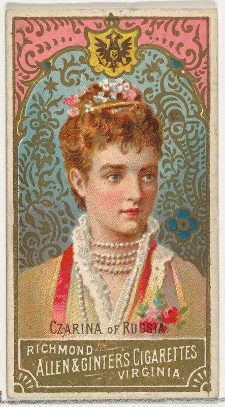 Czarina of Russia, from World's Sovereigns series (N34) for Allen & Ginter Cigarettes Wall Art by Allen & Ginter - High-Resolution Digital Print