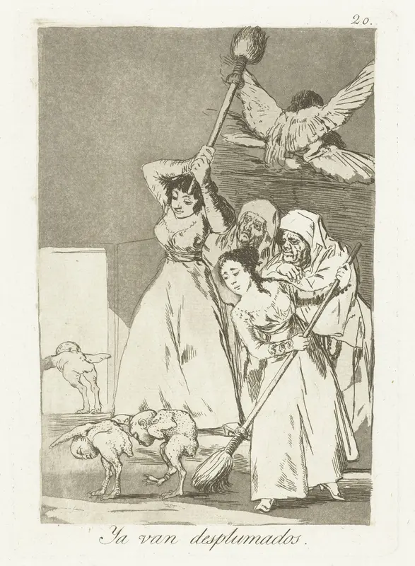 Daar gaan zij geplukt Wall Art by Francisco de Goya - High-Resolution Digital Print