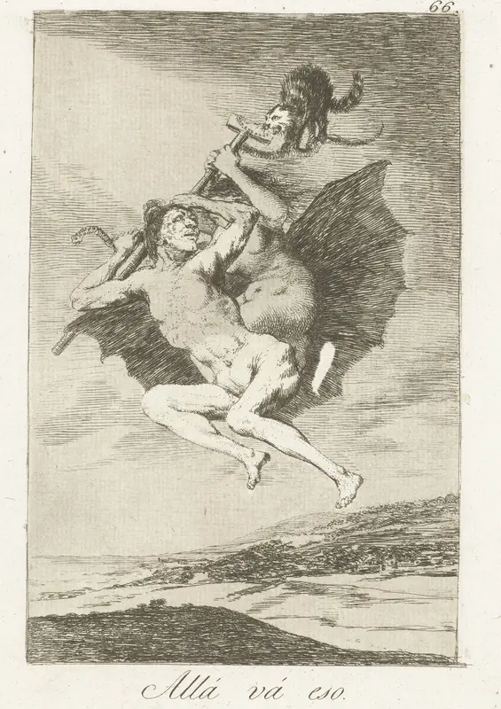 Daar gaan zij Wall Art by Francisco de Goya - High-Resolution Digital Print
