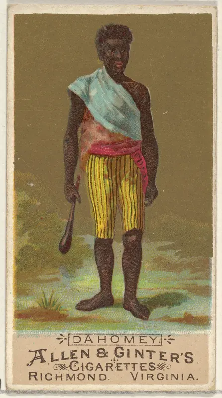 Dahomey, from the Natives in Costume series (N16) for Allen & Ginter Cigarettes Brands Wall Art by Allen & Ginter - High-Resolution Digital Print