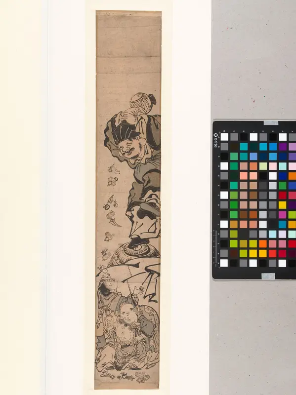 Daikoku en drie jongetjes Wall Art by Unknown - High-Resolution Digital Print