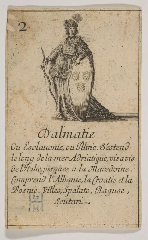 Dalmatie, from "Jeu de la Géographie" Wall Art by Stefano della Bella - High-Resolution Digital Print