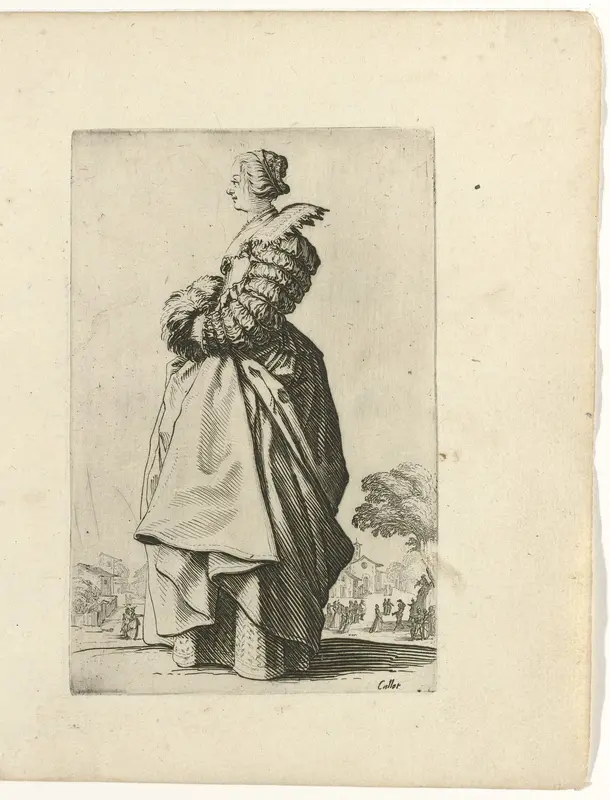 Dame met mutsje en mof, naar rechts Wall Art by Unknown - High-Resolution Digital Print