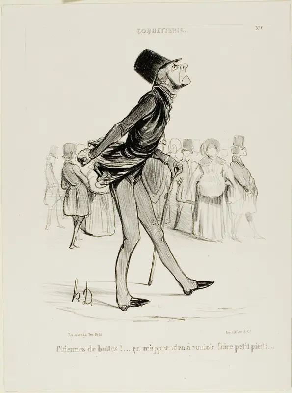 Damn Boots! That Will Teach Me to Take Smaller Steps...” plate 6 from Coquetterie