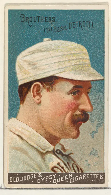 Dan Brouthers, 1st Base, Detroit, from the Goodwin Champion series for Old Judge and Gypsy Queen Cigarettes Wall Art by Goodwin & Company - High-Resolution Digital Print
