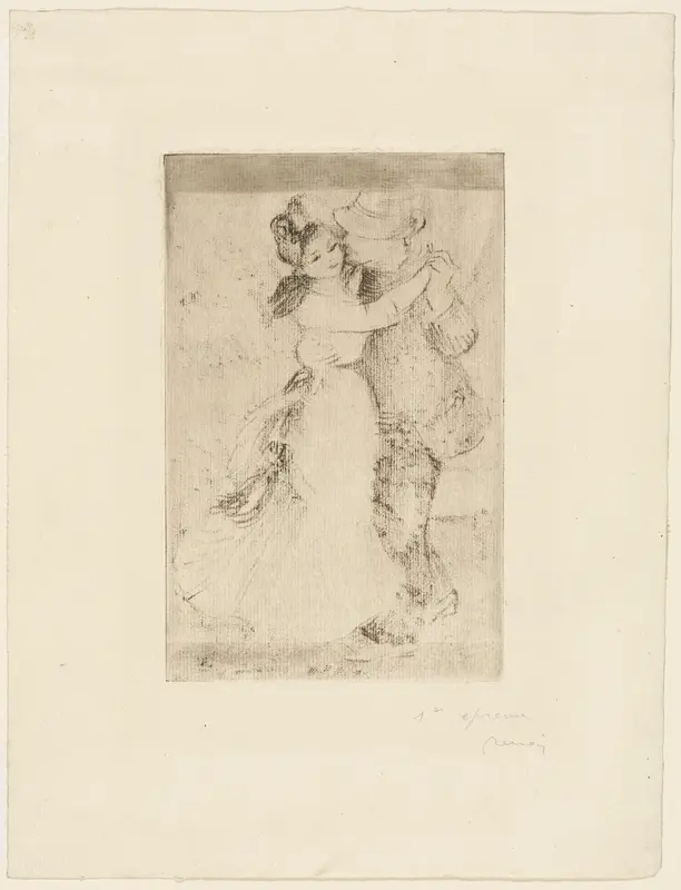 Dance in the Country Wall Art by Pierre-Auguste Renoir - High-Resolution Digital Print