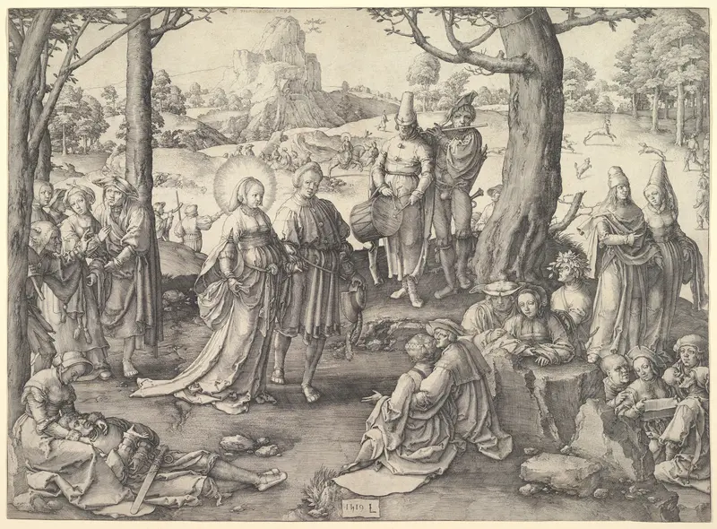 Dance of St. Mary Magdalene Wall Art by Lucas van Leyden - High-Resolution Digital Print