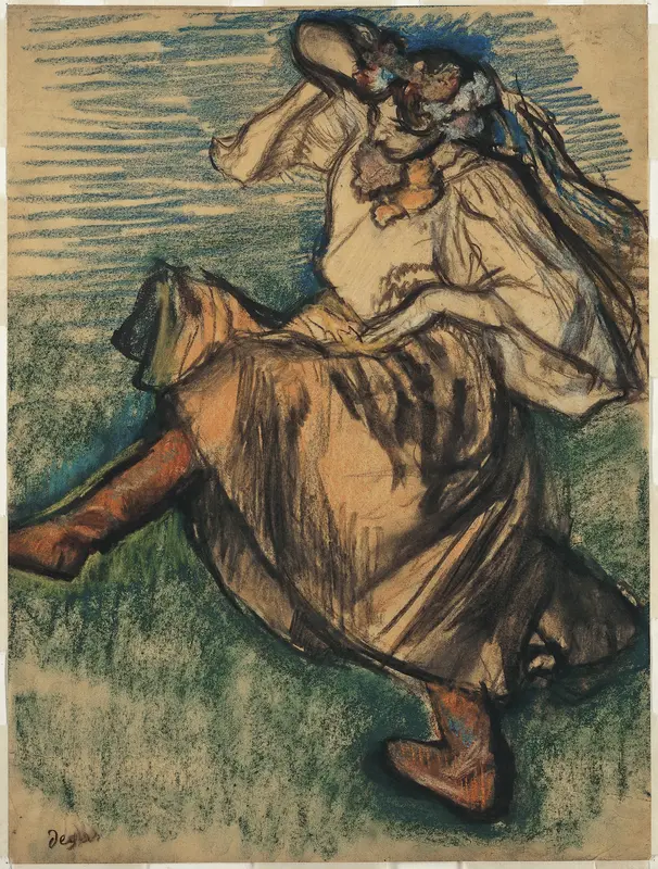 Dancer in Ukrainian Dress Wall Art by Edgar Degas - High-Resolution Digital Print