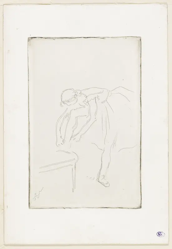 Dancer Putting on Her Shoe