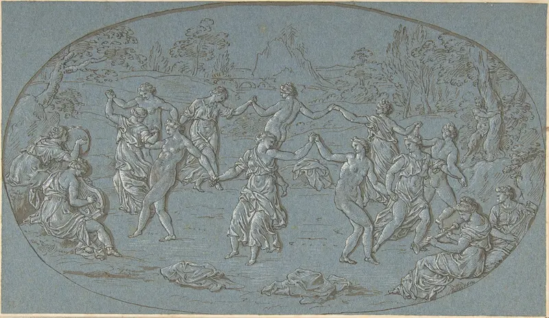 Dancing Nymphs in a Glade Wall Art by Bernard Picart - High-Resolution Digital Print