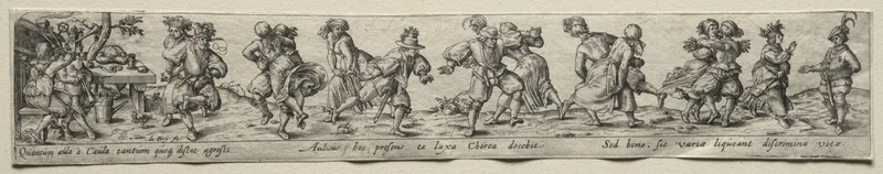 Dancing Peasants Wall Art by Johann Theodor de Bry - High-Resolution Digital Print