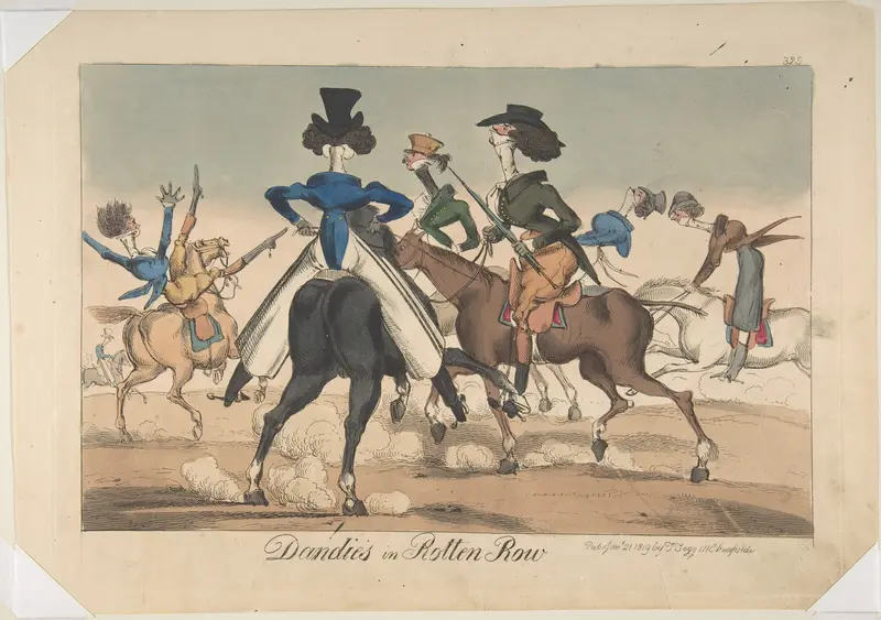 Dandies in Rotten Row Wall Art by William Heath ('Paul Pry') - High-Resolution Digital Print