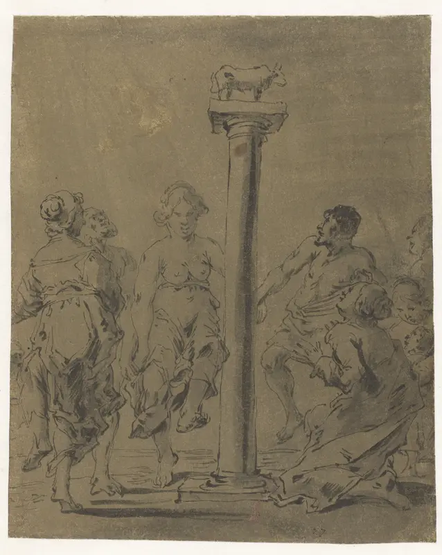 Dans om het gouden kalf Wall Art by Leonaert Bramer - High-Resolution Digital Print