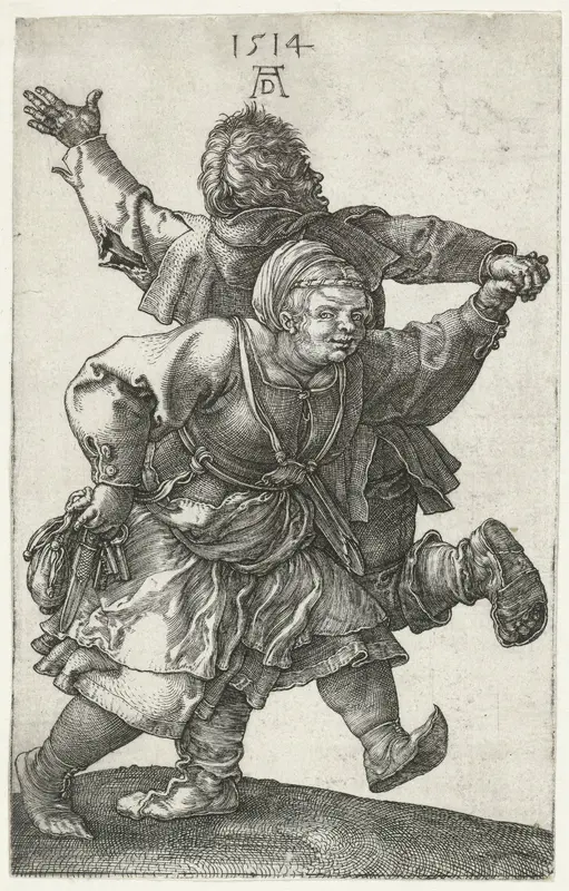 Dansend boerenpaar Wall Art by Unknown - High-Resolution Digital Print