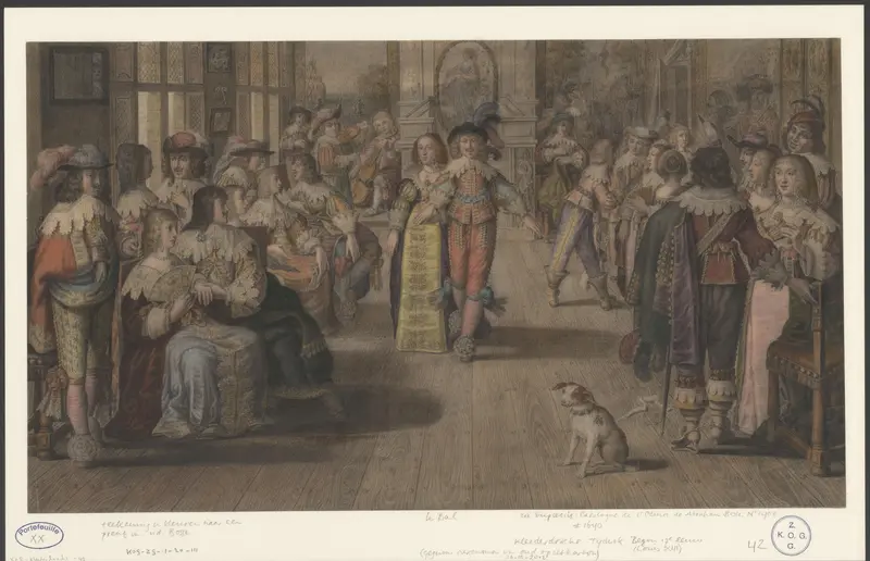 Dansende man en vrouw op een bal Wall Art by anonymous - High-Resolution Digital Print