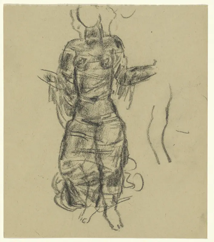 Dansende vrouw in doorzichtige draperieën Wall Art by Leo Gestel - High-Resolution Digital Print