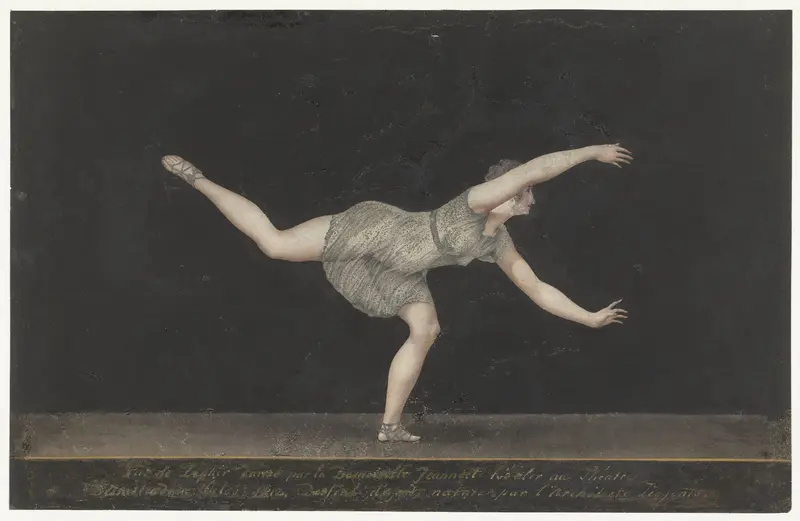 Danseres Annette Köbler, de Pas-de-Zephir uitvoerende Wall Art by Bartholomeus Ziesenis - High-Resolution Digital Print