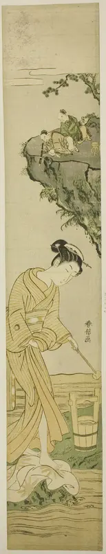 Daoist Immortals Spying on a Young Beauty