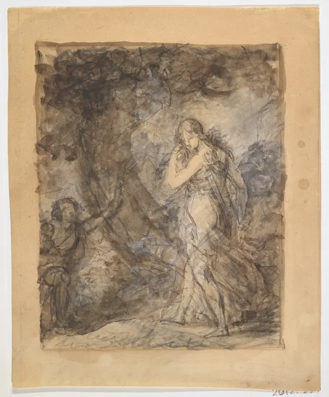 Daphnis Running toward Chloe Wall Art by baron François Gérard - High-Resolution Digital Print