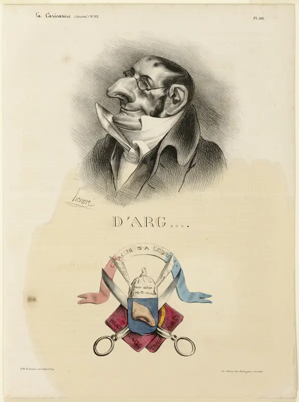 D'Arg...., plate 188 from Célébrités de la Caricature