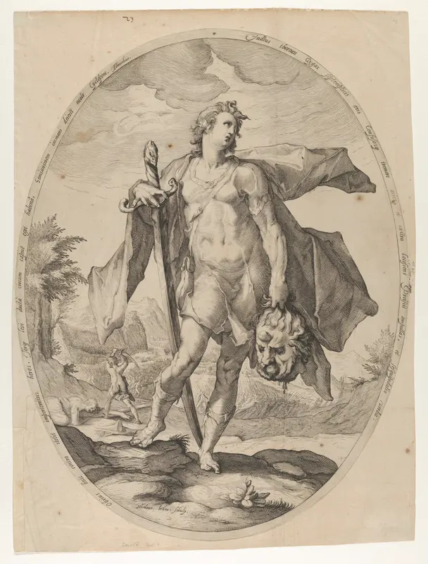 David, from "Heroes and Heroines of the Old Testament" Wall Art by Nicolaes Braeu - High-Resolution Digital Print