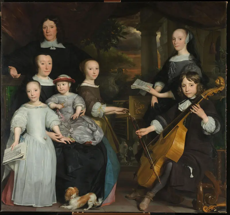 David Leeuw en Cornelia Hooft met hun kinderen Wall Art by Abraham van den Tempel - High-Resolution Digital Print