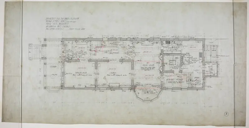 David Lewinsohn House, Chicago, Illinois, First Floor Plan Wall Art by Fritz Frederick L. Foltz - High-Resolution Digital Print