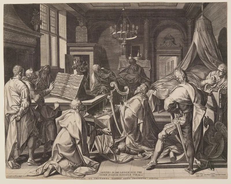 David Playing the Harp