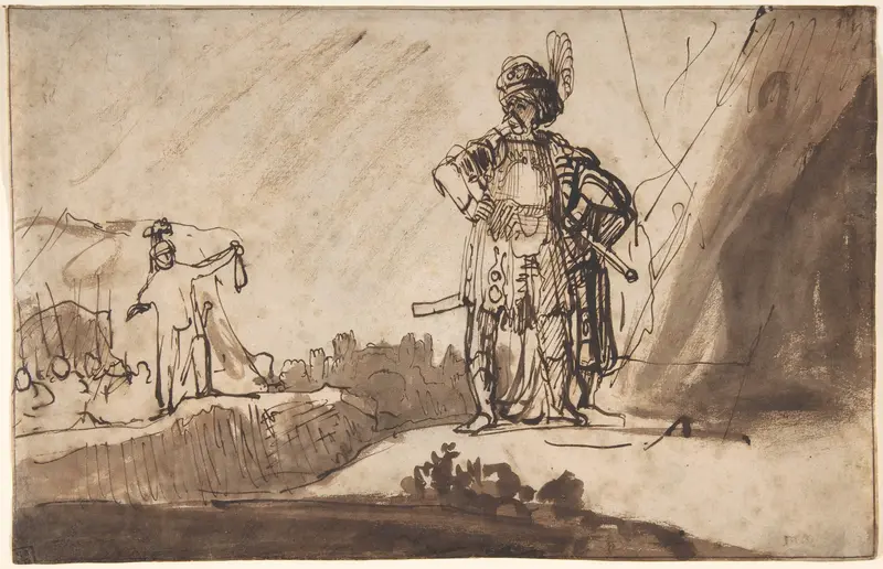 David Showing Saul the Tip of His Coat Wall Art by Ferdinand Bol - High-Resolution Digital Print