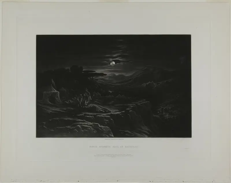 David Spareth Saul at Hachilah, from Illustrations of the Bible