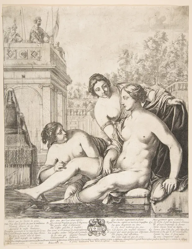 David Watching Bathsheba Bathe Wall Art by de la Court - High-Resolution Digital Print