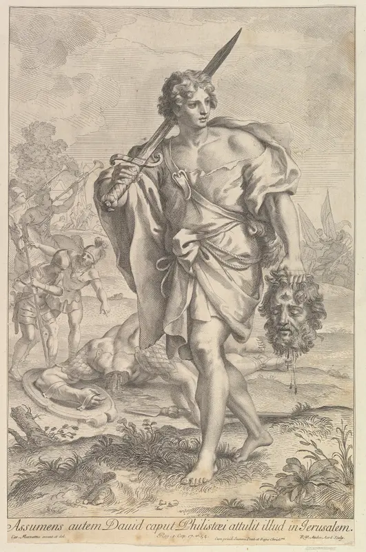 David with the Head of Goliath Wall Art by Robert van Audenaerde - High-Resolution Digital Print