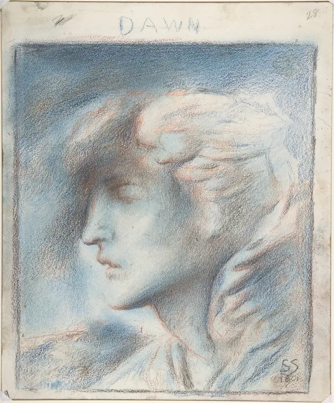 Dawn (Head of Hypnos) Wall Art by Simeon Solomon - High-Resolution Digital Print