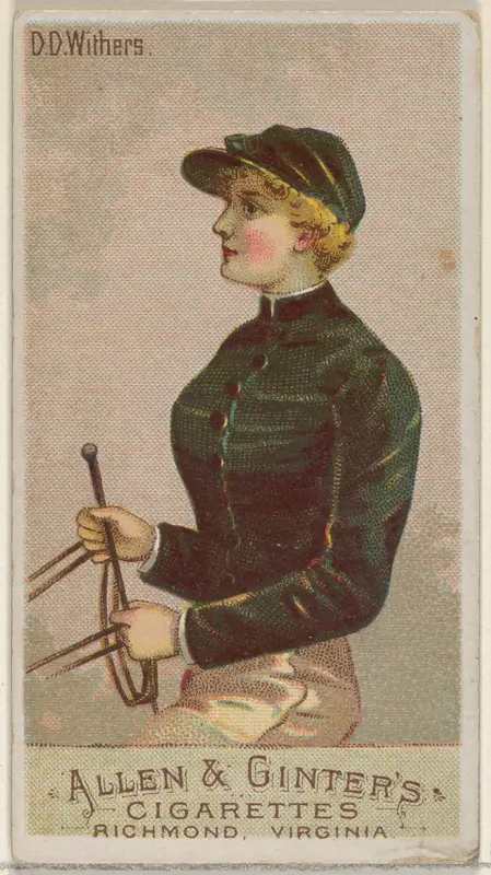 D.D. Withers, from the Racing Colors of the World series (N22a) for Allen & Ginter Cigarettes Wall Art by Allen & Ginter - High-Resolution Digital Print