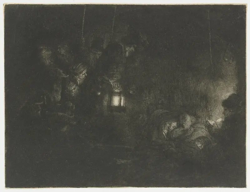 De aanbidding der herders Wall Art by Rembrandt van Rijn - High-Resolution Digital Print
