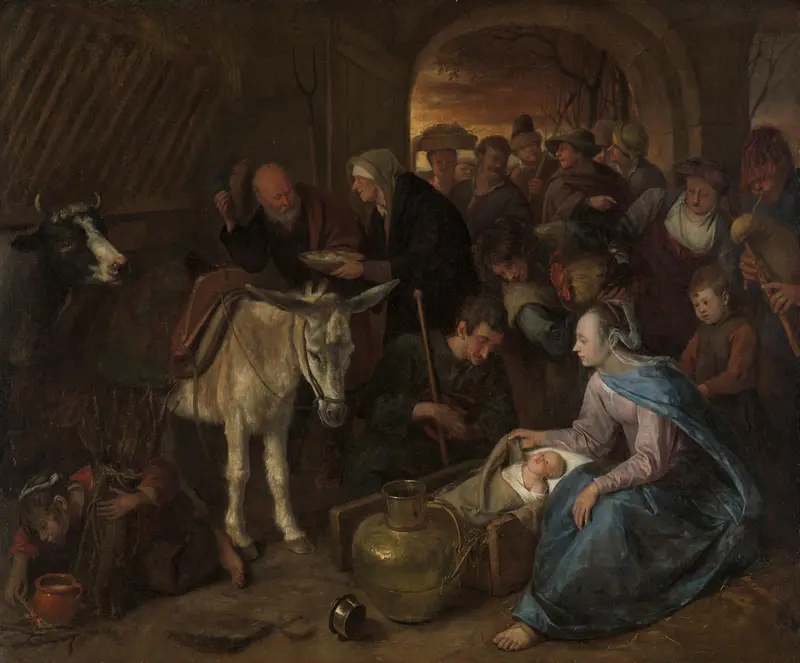 De aanbidding der herders Wall Art by Jan Havicksz. Steen - High-Resolution Digital Print