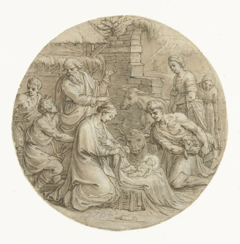 De aanbidding der herders Wall Art by Pieter de Jode (I) - High-Resolution Digital Print