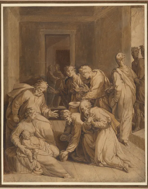 De aanbidding door de koningen Wall Art by Adriaan de Weerdt - High-Resolution Digital Print