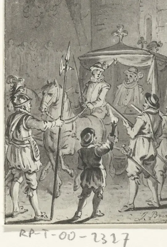 De aankomst van de graaf van Leicester te Amsterdam, 1585 Wall Art by Unknown - High-Resolution Digital Print