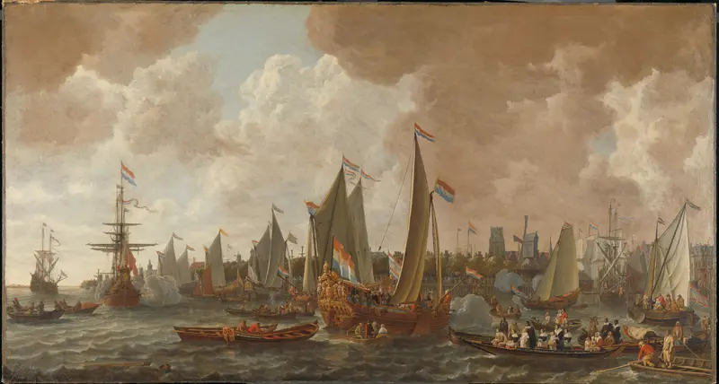 De aankomst van koning Karel II van Engeland te Rotterdam, 24 mei 1660 Wall Art by Lieve Pietersz. Verschuier - High-Resolution Digital Print