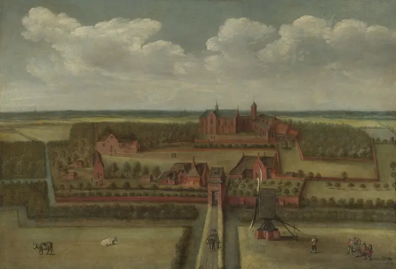 De abdij Leeuwenhorst in Rijnland Wall Art by anonymous - High-Resolution Digital Print