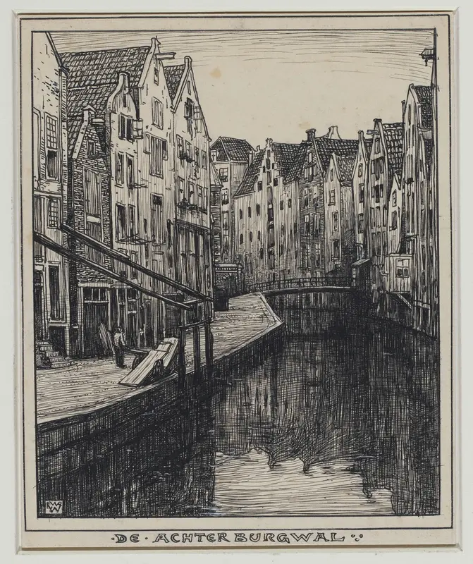 De Achterburgwal te Amsterdam Wall Art by Willem Wenckebach - High-Resolution Digital Print